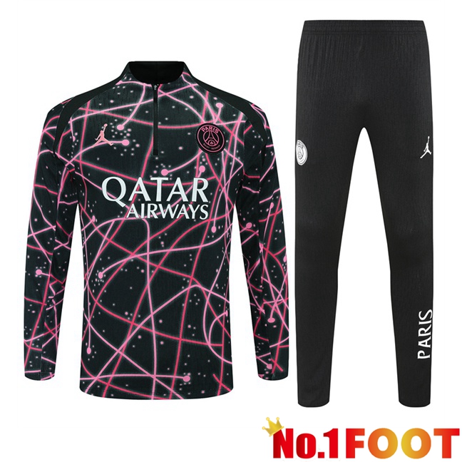 Jordan Paris PSG kit Training Tracksuit Black Pink 2025/2026