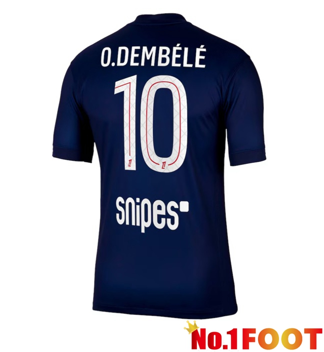 Paris PSG (O. Dembélé 10) Home Soccer Jersey Blue Royal 2025/2026
