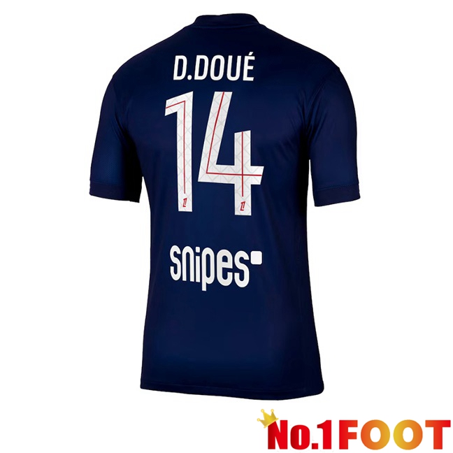 Paris PSG (D. Doué 14) Home Soccer Jersey Blue Royal 2025/2026