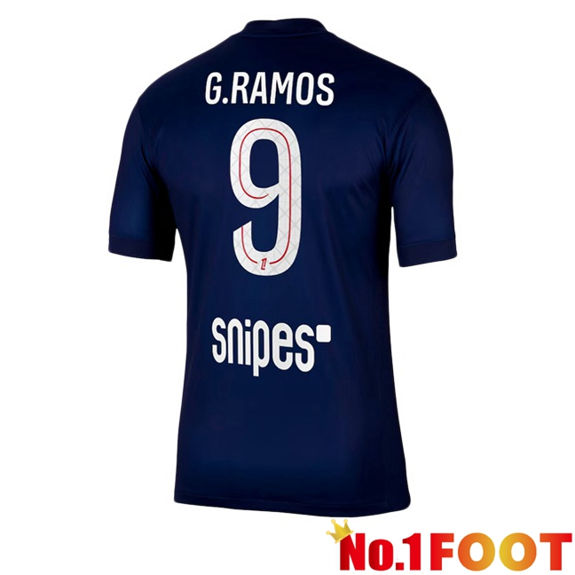 Paris PSG (G. Ramos 9) Home Soccer Jersey Blue Royal 2025/2026
