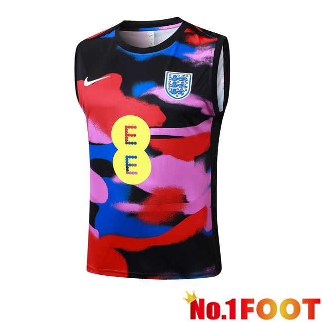 England Red Gilet Soccer Black Blue 2025/2026