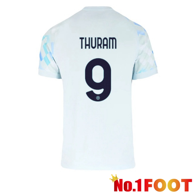 Inter Milan (THURAM 9) Away Soccer Jersey White Blue 2025/2026