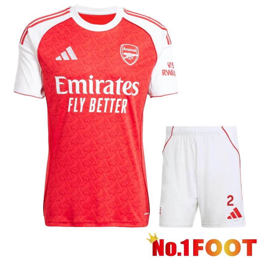 Arsenal Home kit Soccer Jersey + Shorts 2025 2026