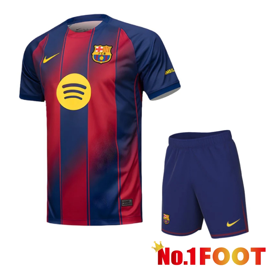 FC Barcelona Home kit Soccer Jersey + Shorts 2025 2026