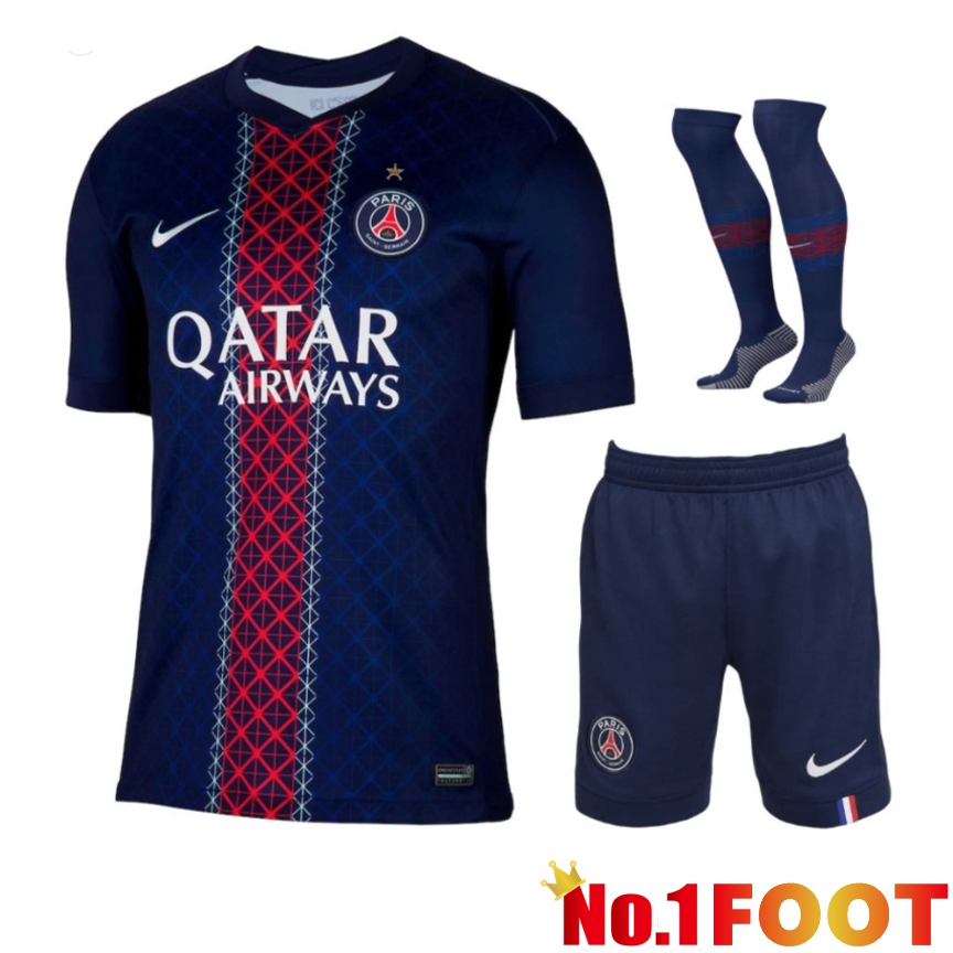 Paris PSG Home kit Soccer Jersey (Shorts + Socks) 2025 2026