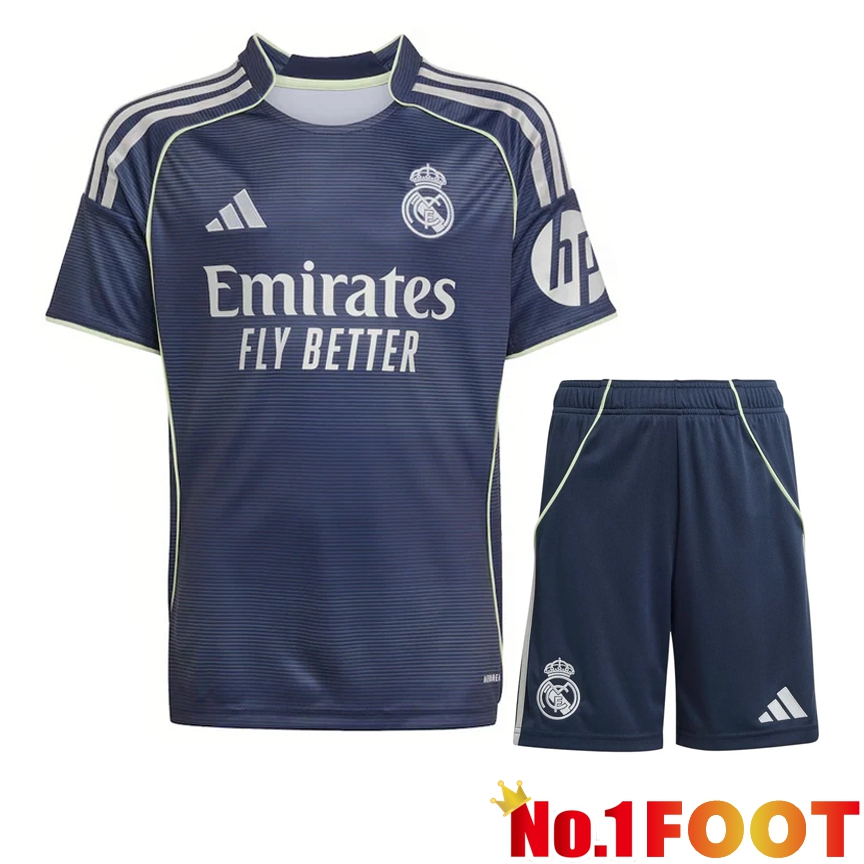 Real Madrid Away kit Soccer Jersey + Shorts 2025 2026