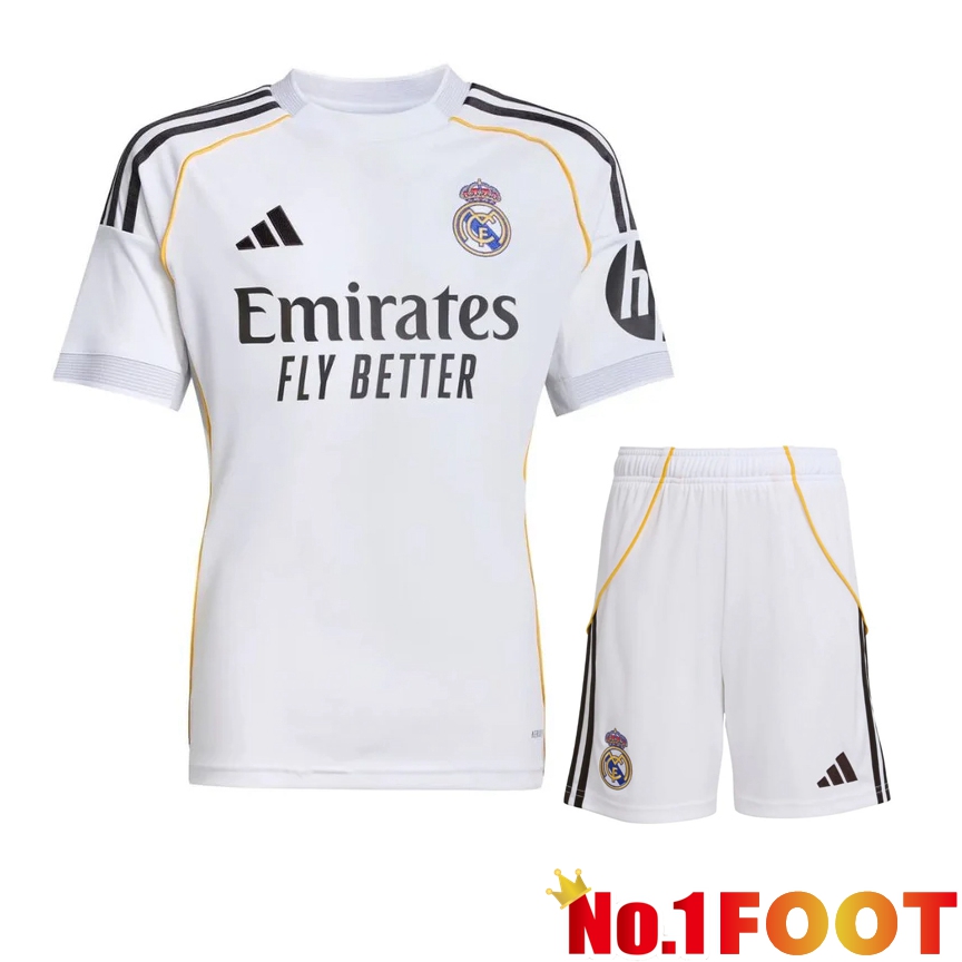 Real Madrid Home kit Soccer Jersey + Shorts 2025 2026