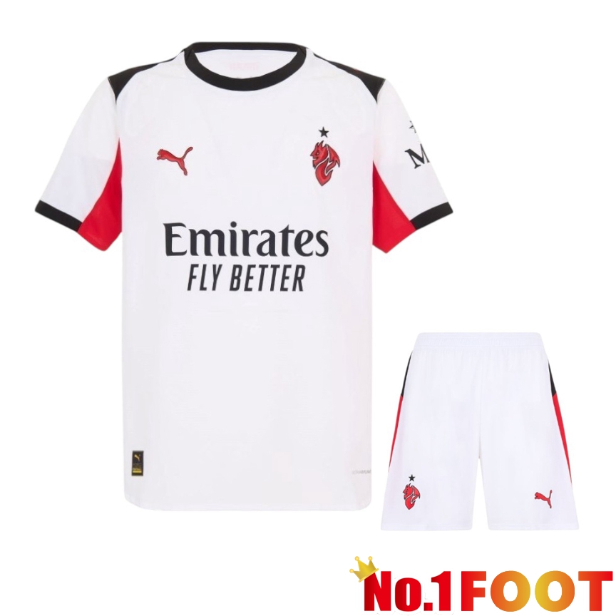 AC Milan Away kit Soccer Jersey + Shorts 2025 2026