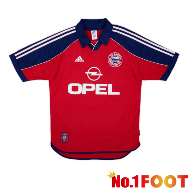 Bayern Munich Retro Home Soccer Jersey Red 2000-2001