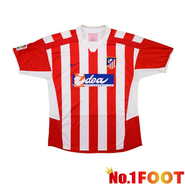 Atletico Madrid Retro Home Soccer Jersey Red 2002-2003