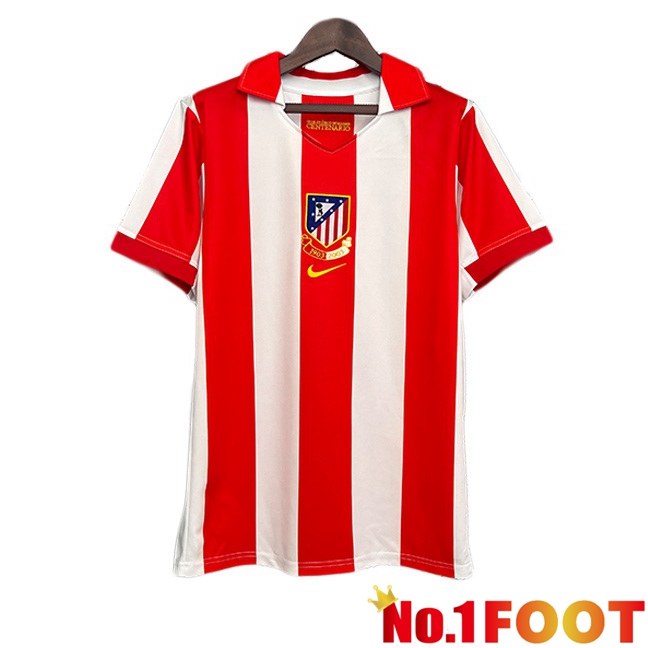 Atletico Madrid Retro Home Soccer Jersey Red 2003-2004