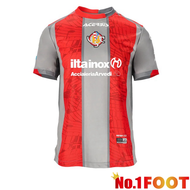 US Cremonese Home Soccer Jersey Orange Grey 2025/2026