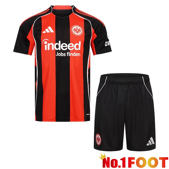 Eintracht Frankfurt Kids Home Soccer Jersey White Red 2025/2026