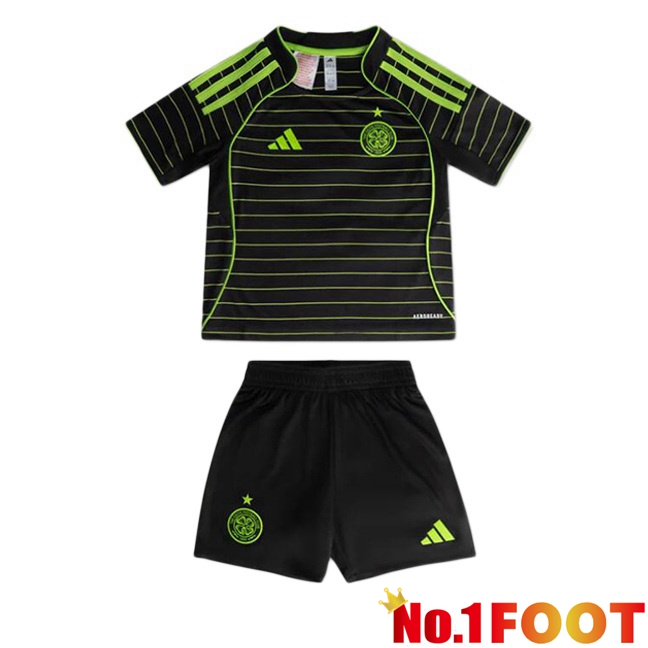 Celtic FC Kids Away Soccer Jersey Black Green 2025/2026