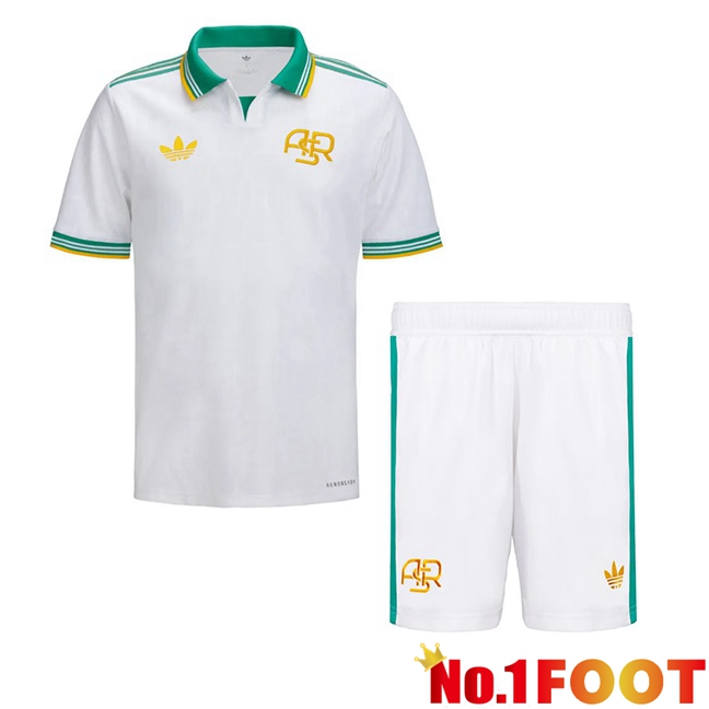 AS Rome Kids Third Soccer Jersey White 2025/2026