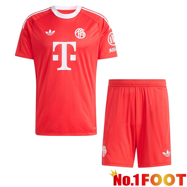 Bayern Munich Kids Goalkeeper Soccer Jersey Red 2025/2026