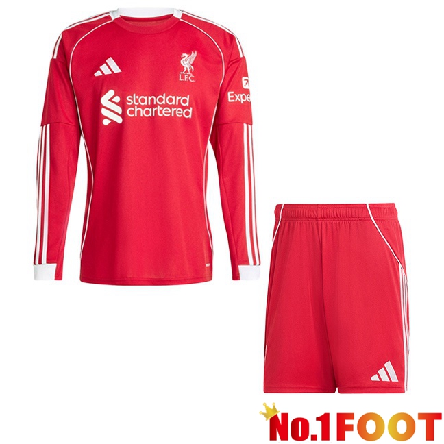 FC Liverpool Kids Home Soccer Jersey Long sleeve Red 2025/2026