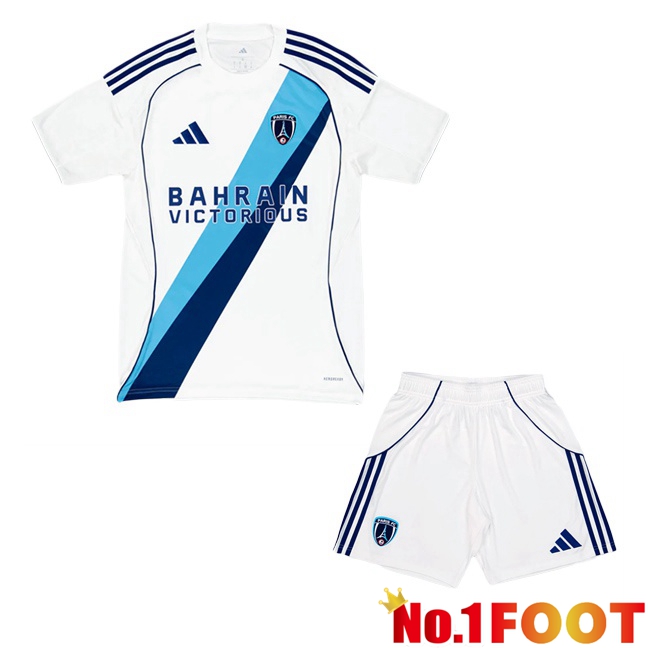 Paris FC Kids Away Soccer Jersey White 2025/2026