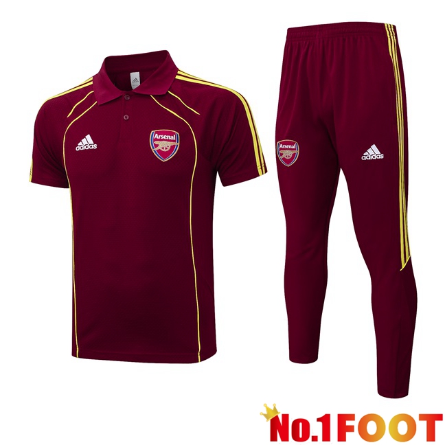 Arsenal Soccer Polo + Training Pants Red 2025/2026
