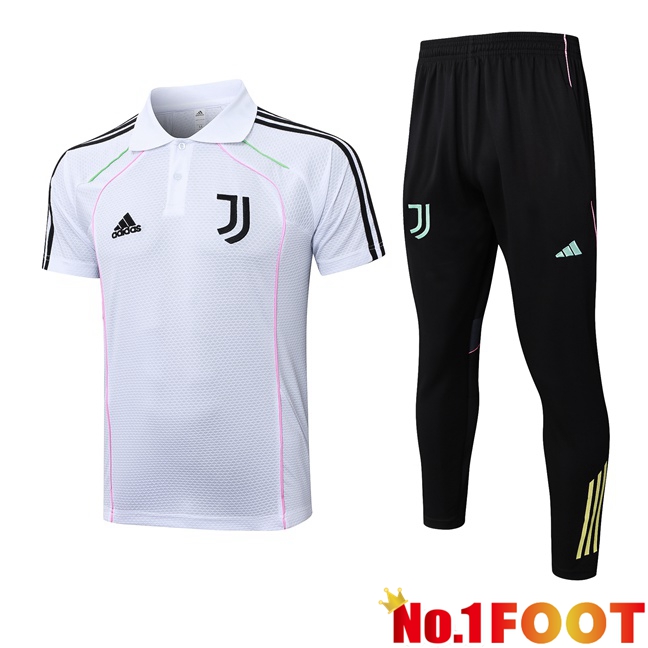 Juventus Soccer Polo + Training Pants White 2025/2026