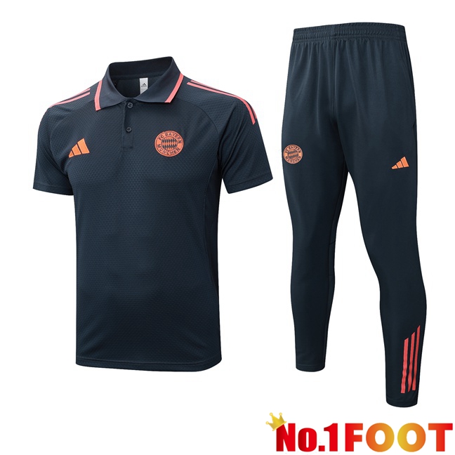 Bayern Munich Soccer Polo + Training Pants Grey 2025/2026
