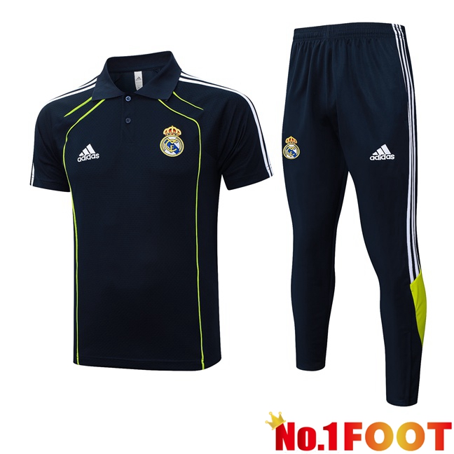 Real Madrid Soccer Polo + Training Pants Blue Royal 2025/2026