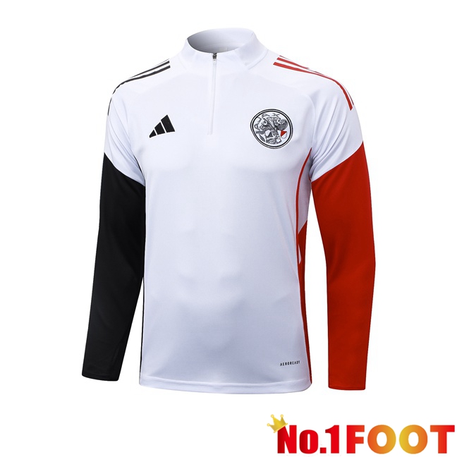 AFC Ajax Training Sweatshirt White Black Red 2025/2026
