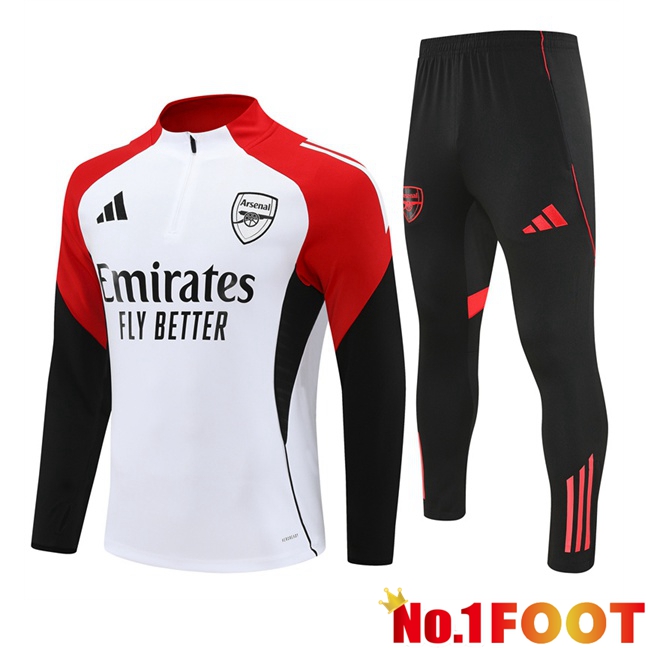 Arsenal kit Training Tracksuit White Black Red 2025/2026