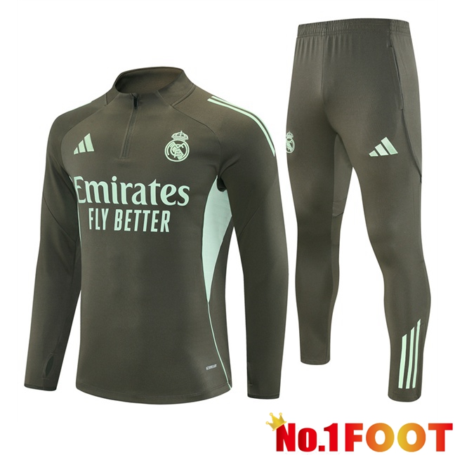 Real Madrid kit Training Tracksuit Green 2025/2026
