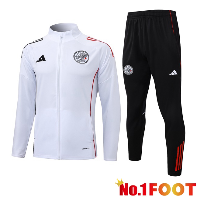 AFC Ajax kit Training Tracksuit Jacket White 2025/2026