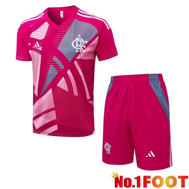 Flamengo kit Training T Shirt + Shorts Red 2025/2026