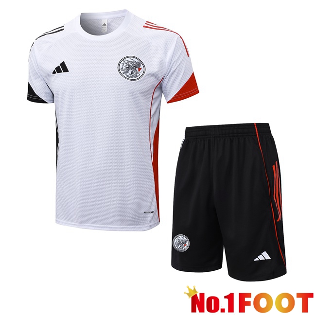AFC Ajax kit Training T Shirt + Shorts White 2025/2026