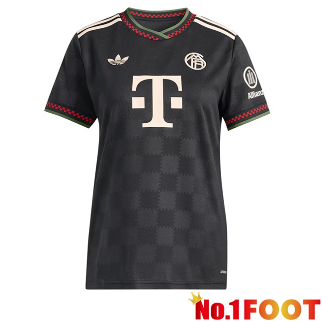 Bayern Munich Women Third Soccer Jersey Black 2025/2026