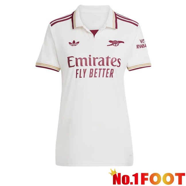 Arsenal Women Third Soccer Jersey White 2025/2026