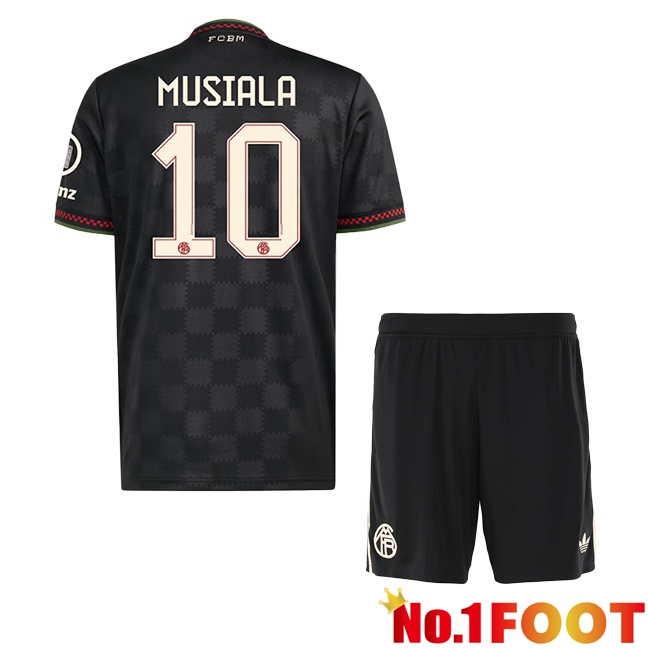 Bayern Munich (Sané 10) Kids Third Soccer Jersey Black 2025/2026