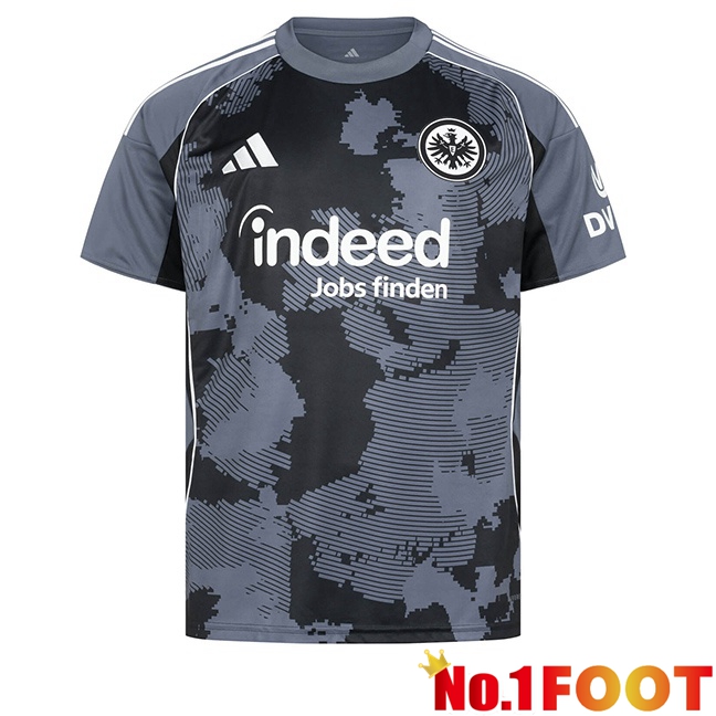Eintracht Frankfurt Third Soccer Jersey Grey Black 2025/2026