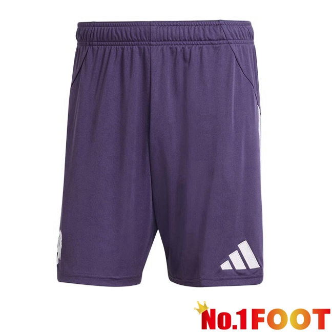 Manchester United Away Soccer Shorts Purple 2025/2026