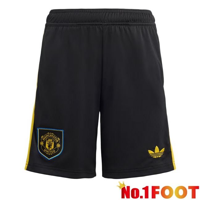 Manchester United Third Soccer Shorts Black 2025/2026