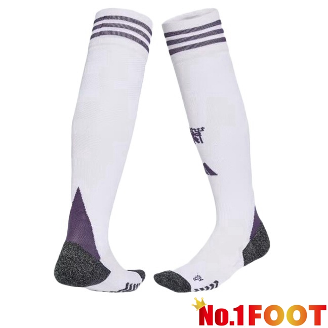 Manchester United Away Soccer Socks White 2025/2026