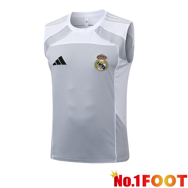 Real Madrid Soccer Vest White Grey 2025/2026
