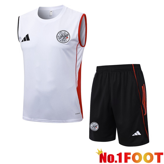 AFC Ajax Soccer Vest + Shorts White 2025/2026