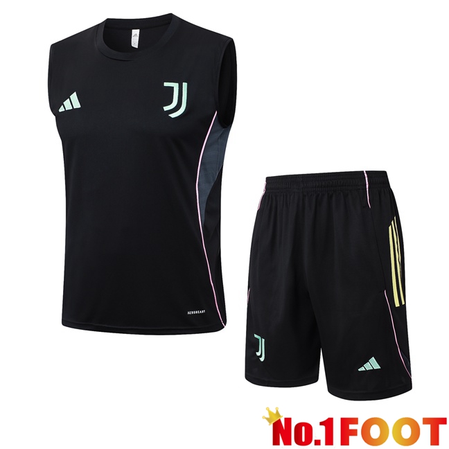 Juventus Soccer Vest + Shorts Black 2025/2026