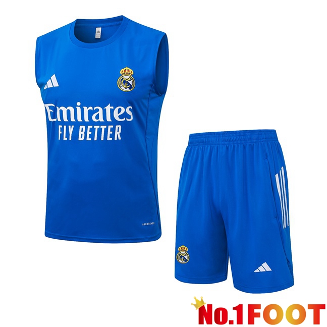 Real Madrid Soccer Vest + Shorts Blue 2025/2026