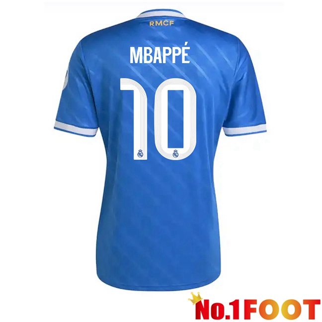 Real Madrid (Mbappé 10) Third Soccer Jersey Blue 2025/2026