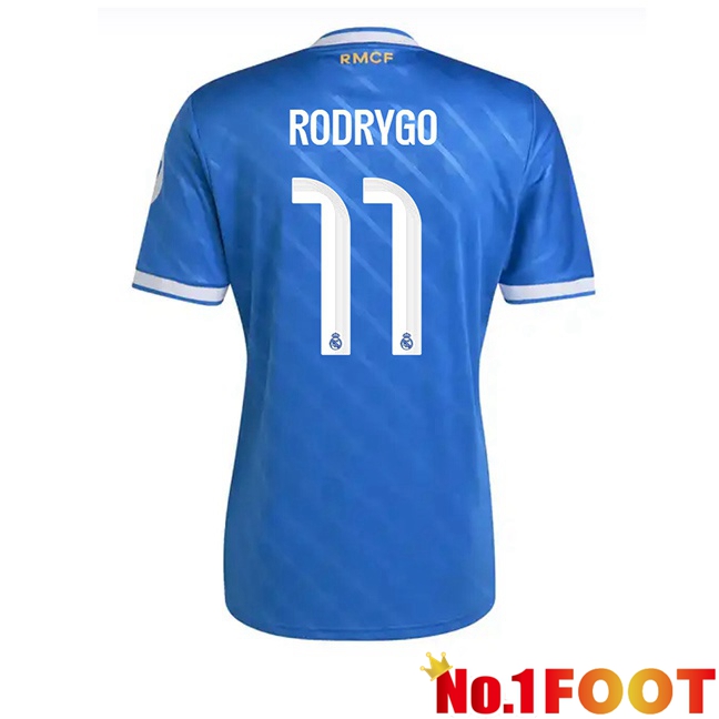 Real Madrid (Rodrygo 11) Third Soccer Jersey Blue 2025/2026