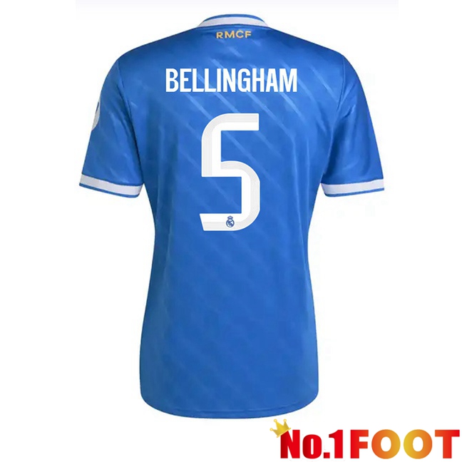 Real Madrid (Bellingham 5) Third Soccer Jersey Blue 2025/2026