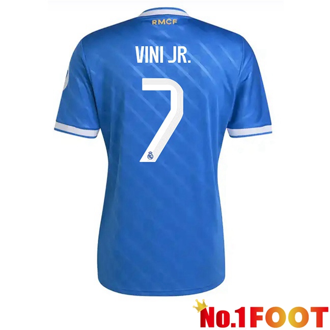 Real Madrid (Vini Jr. 7) Third Soccer Jersey Blue 2025/2026