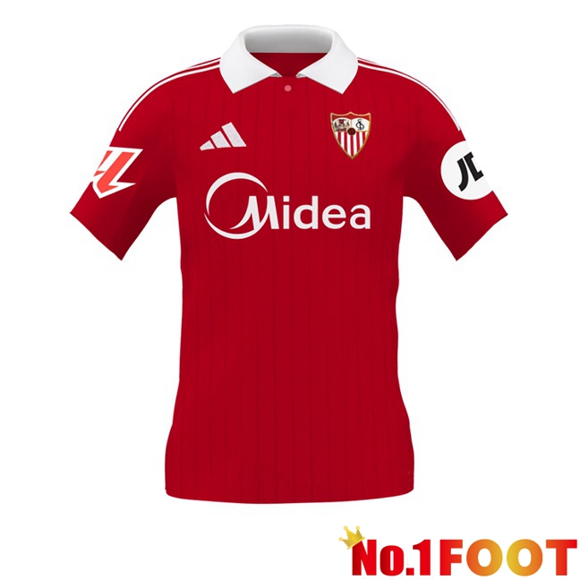 Sevilla FC Away Soccer Jersey Red 2025/2026