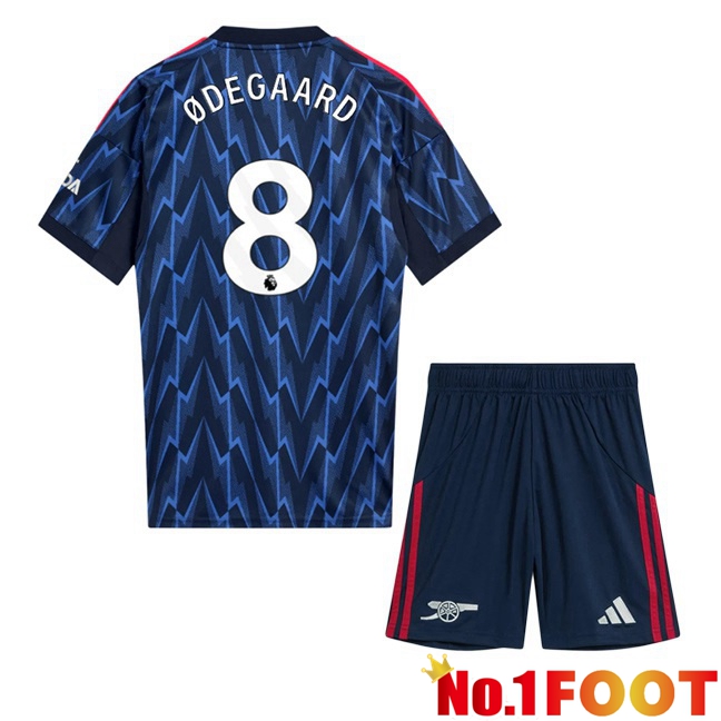 Arsenal (ØDEGAARD 8) Kids Away Soccer Jersey Blue Royal 2025/2026