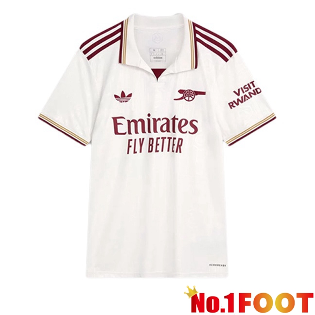 Arsenal Third Soccer Jersey White 2025/2026